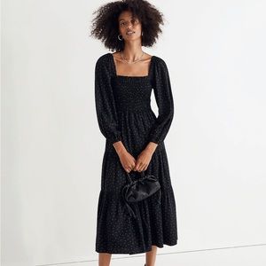 Petite Lucie Tiered Midi Dress in Dot SP